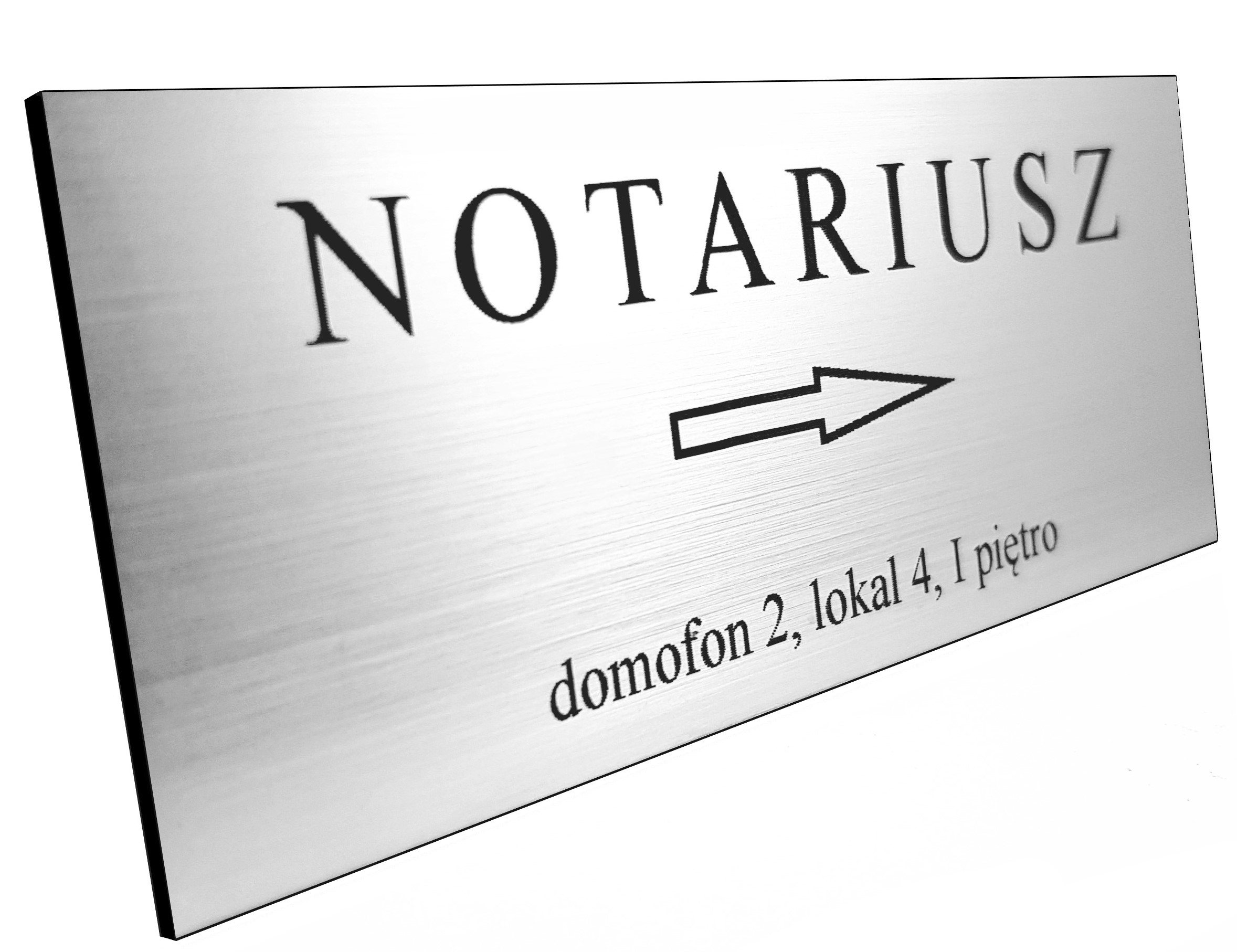 Tabliczka do oznakowania budynku notariusz